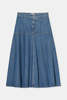 Closed Long Denim Skirt - Mid Blue - Thumbnail 4