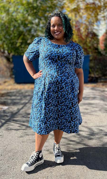 Cosmic Wonder Organic Cotton Monastery Dress - Indigo