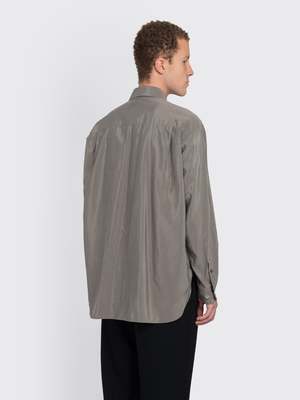 ssstein Silk Nylon Oversized Down Pat Shirt - Taupe | Garmentory