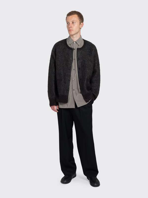 ssstein Silk Nylon Oversized Down Pat Shirt - Taupe | Garmentory