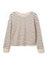 basic. Tyler Stripe French Terry Pullover Sweatshirt - Thumbnail 6