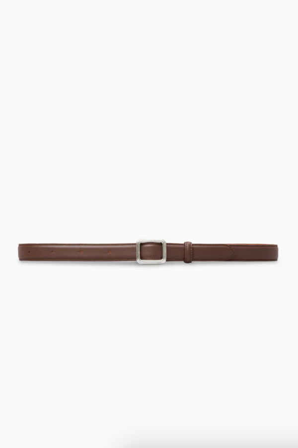 LIÉ STUDIO Georgia Wide Belt - Silver/Chocolate Brown