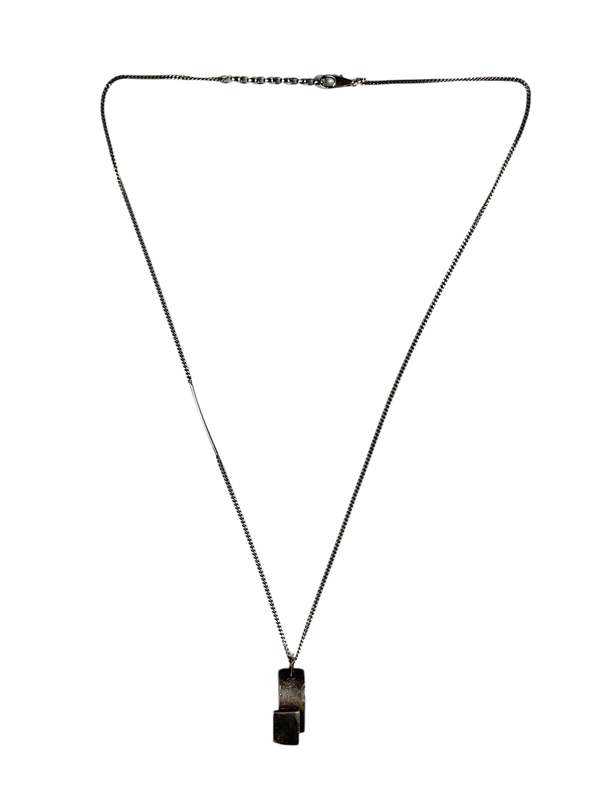 title of work Overlap Necklace w/ Ruby Necklace