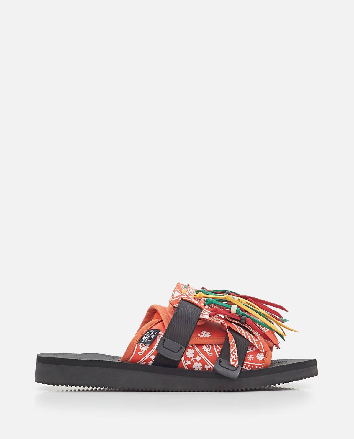 Alanui Suicoke X Alanui Moto Fringed Slides - Red - Image 1 of 4
