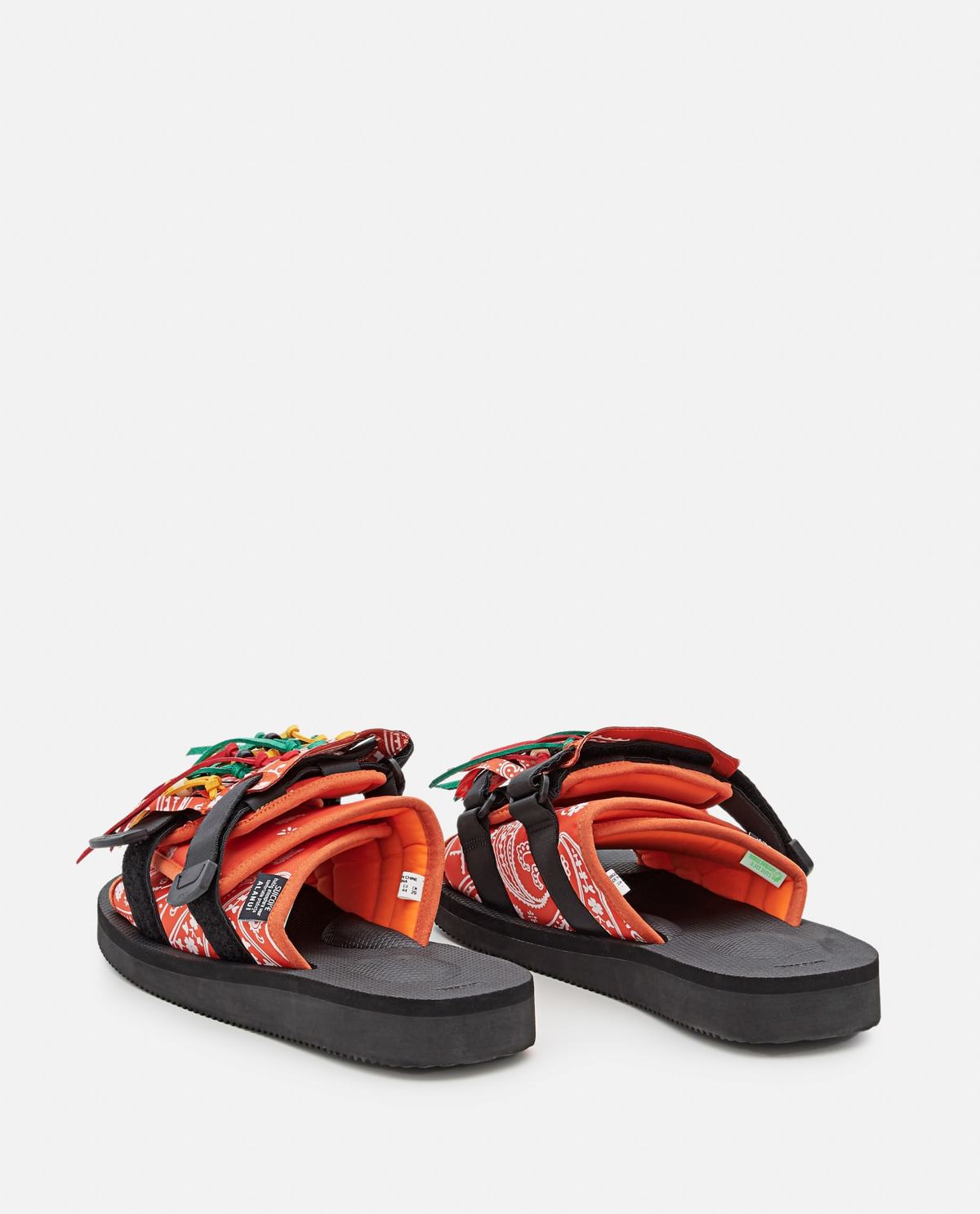 Alanui Suicoke X Alanui Moto Fringed Slides - Red - Image 3 of 4