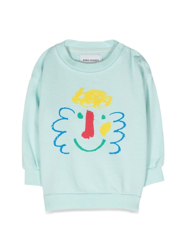 KIDS Bobo Choses Baby Happy Mask Sweatshirt - Azure