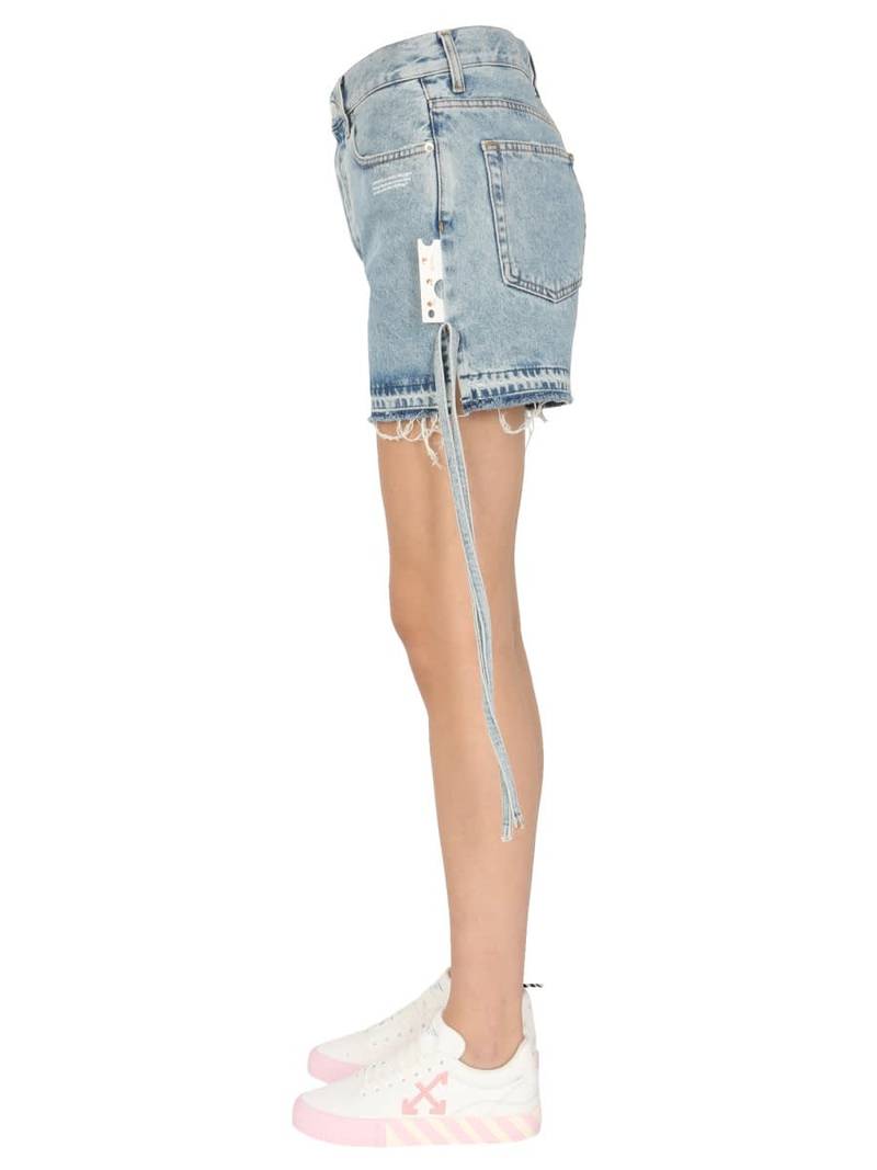 Off-White Denim Shorts - Blue