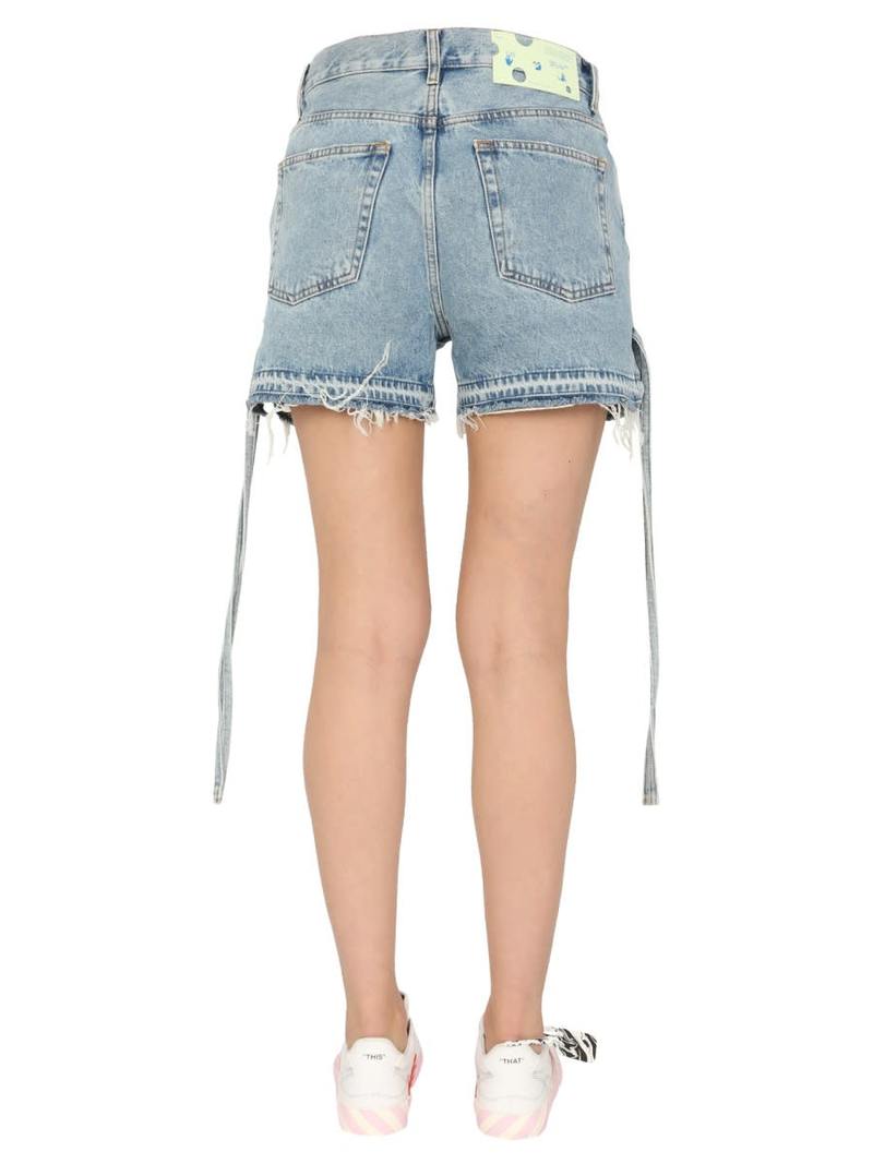 Off-White Denim Shorts - Blue