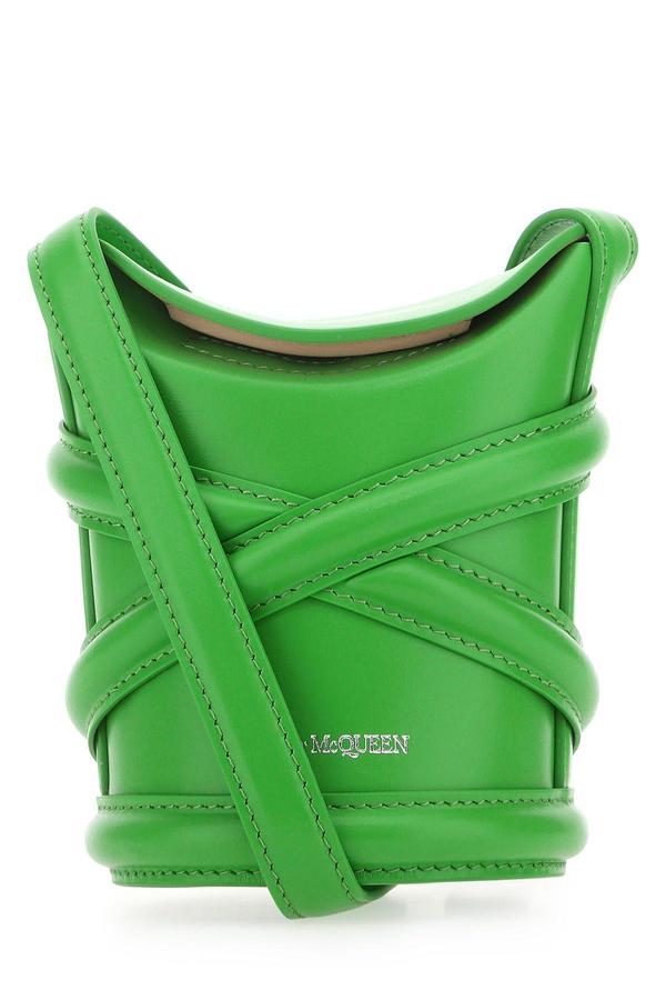 Alexander McQueen Mini The Curve Bucket Bag - Green