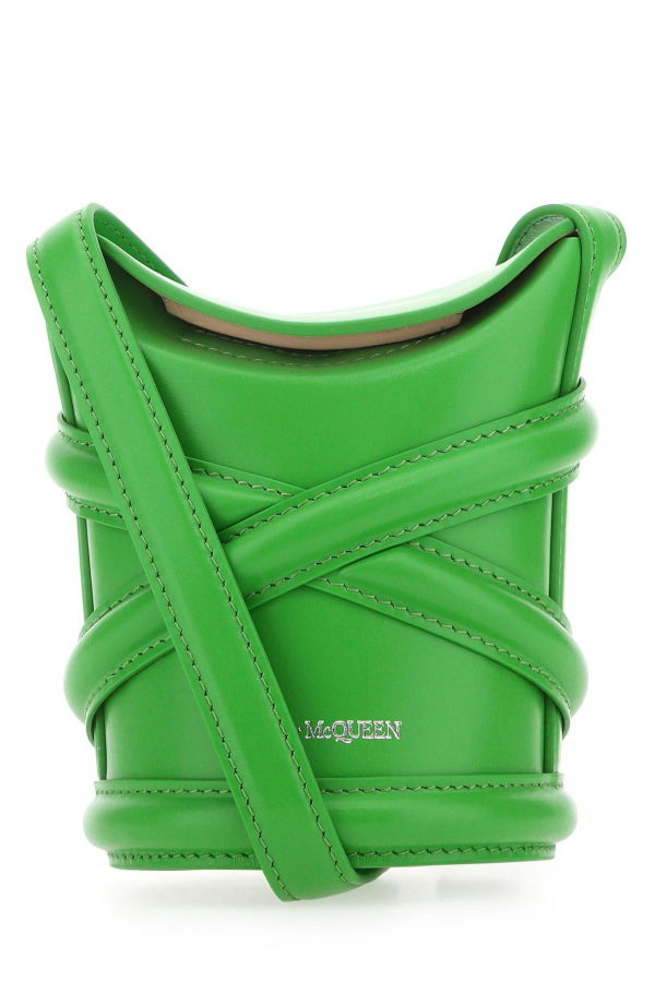Alexander McQueen Mini The Curve Bucket Bag - Green