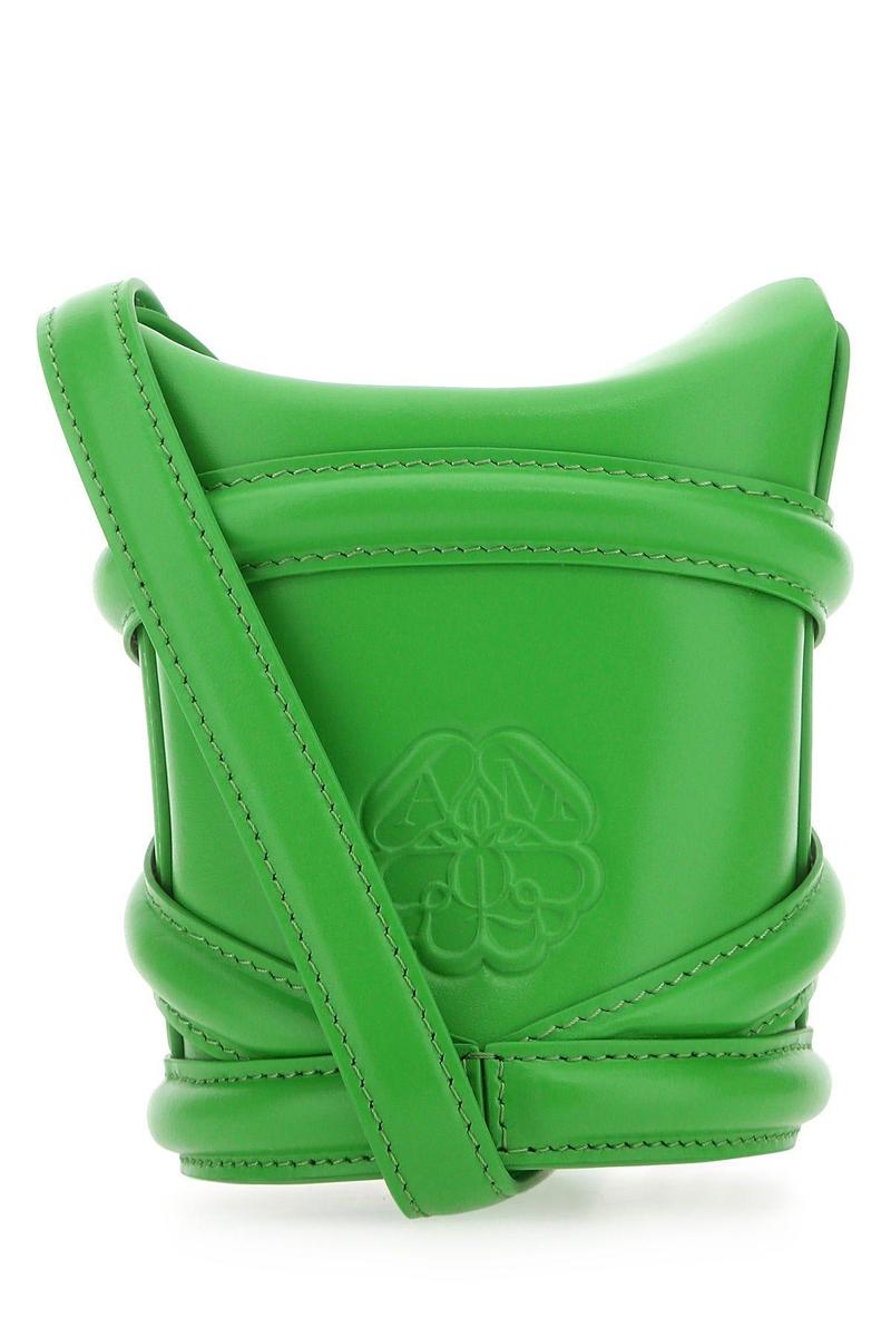 Alexander McQueen Mini The Curve Bucket Bag - Green