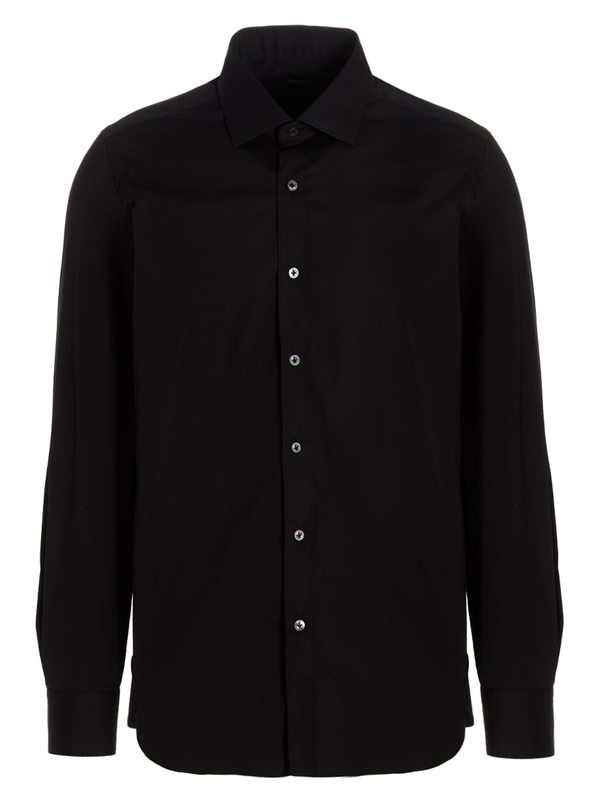 Barba Napoli Poplin Shirt - Black
