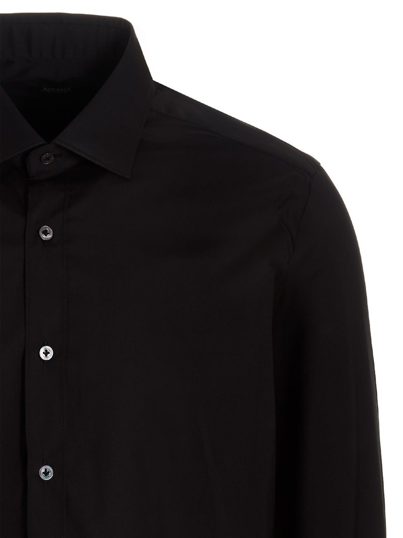 Barba Napoli Poplin Shirt - Black