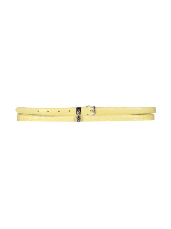 Alexander McQueen Double Belt With Skull And Pav Belt - Yellow