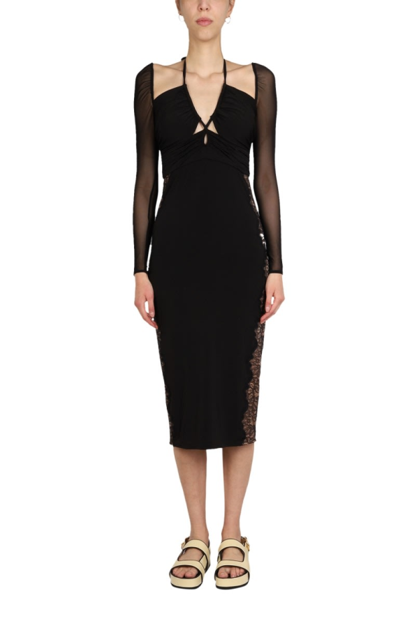 Self-Portrait Lace Dress - Black