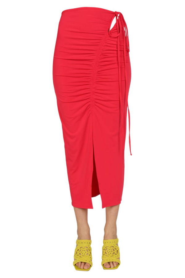 Self-Portrait Jersey Skirt - Fuchsia