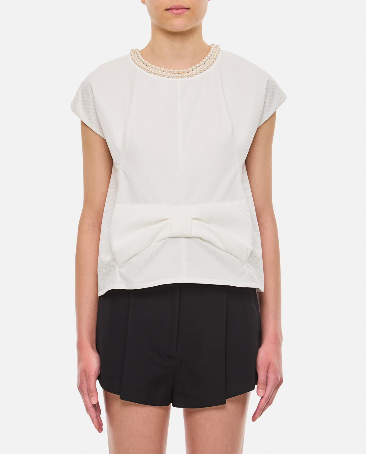 JUNYA WATANABE Pearl Neckline Blouse - White - Image 1 of 4