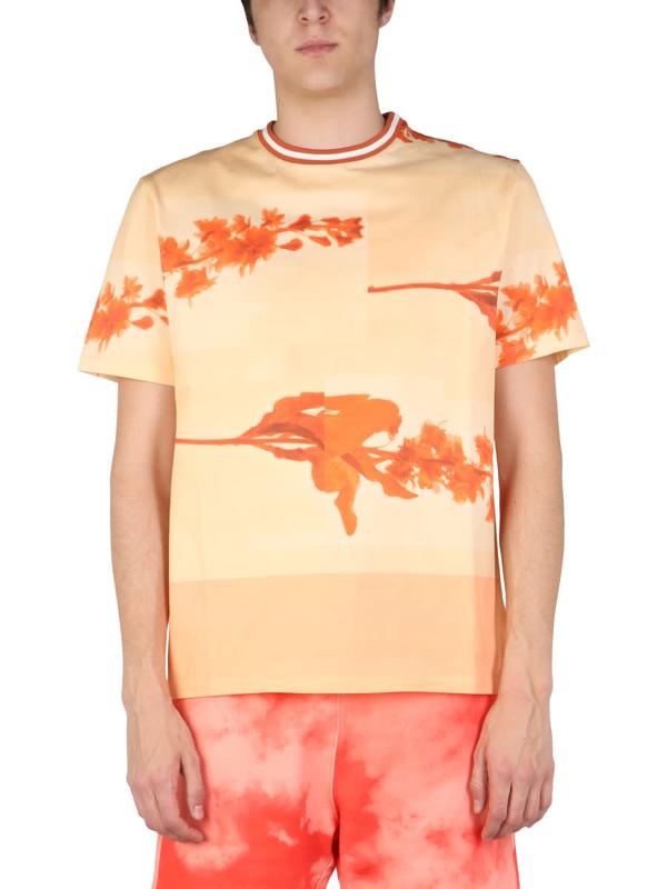 PAUL SMITH Stem Floral T-shirt - Orange