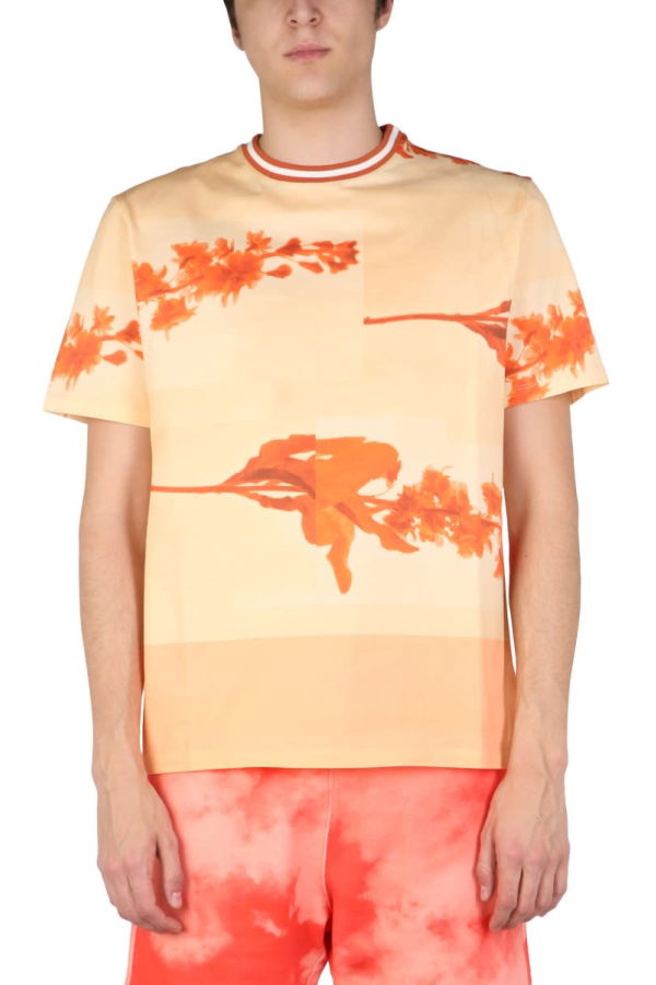 PAUL SMITH Stem Floral T-shirt - Orange