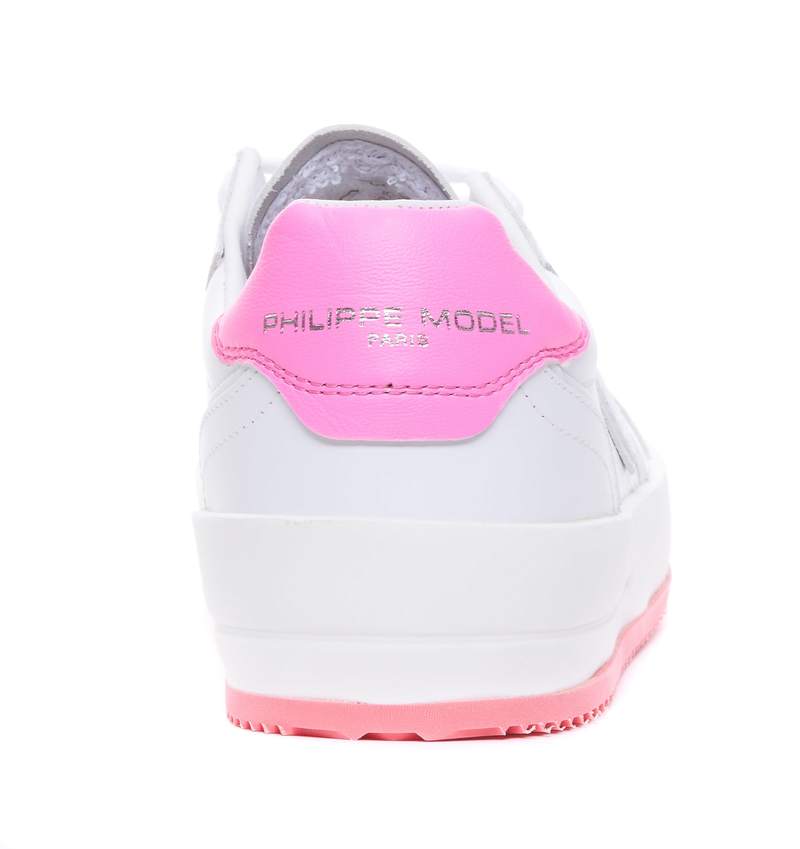 Philippe Model Nice Low Sneakers - White/Pink