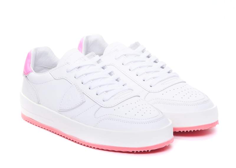 Philippe Model Nice Low Sneakers - White/Pink
