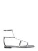 Giuseppe Zanotti Flat Gladiator Sandals - Silver - Thumbnail 1
