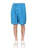 Marni Marnigram Bermuda Shorts - Blue - Thumbnail 1