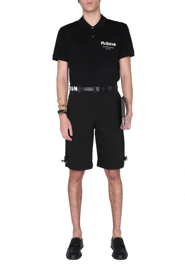 Alexander McQueen Regular Fit Bermuda Shorts - Black