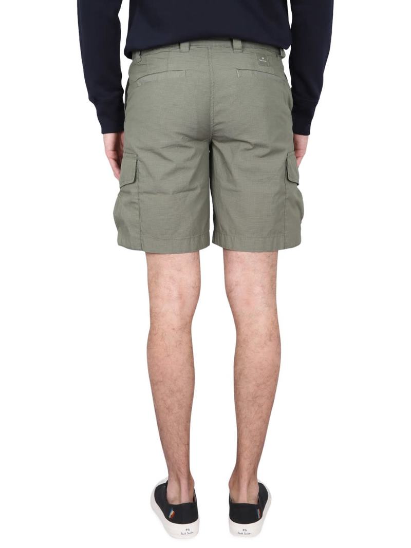 PAUL SMITH PS Bermuda Cargo Shorts - Military Green