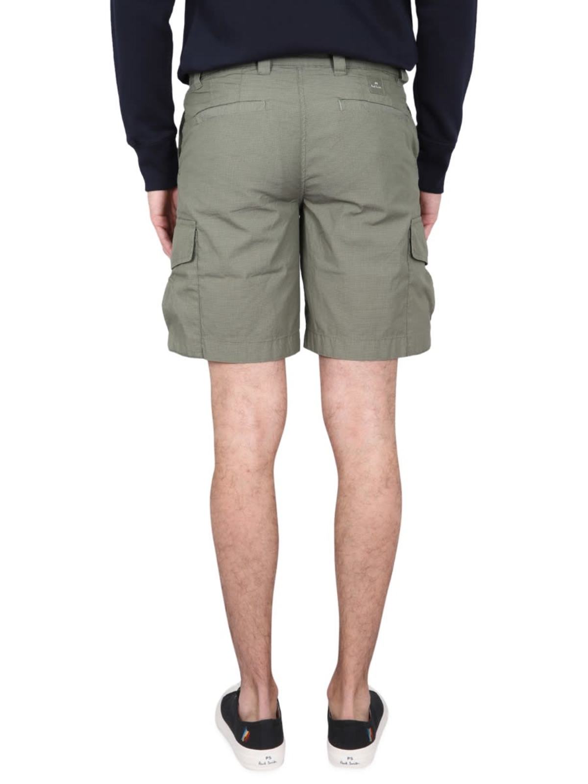PAUL SMITH PS Bermuda Cargo Shorts - Military Green - Image 4 of 4