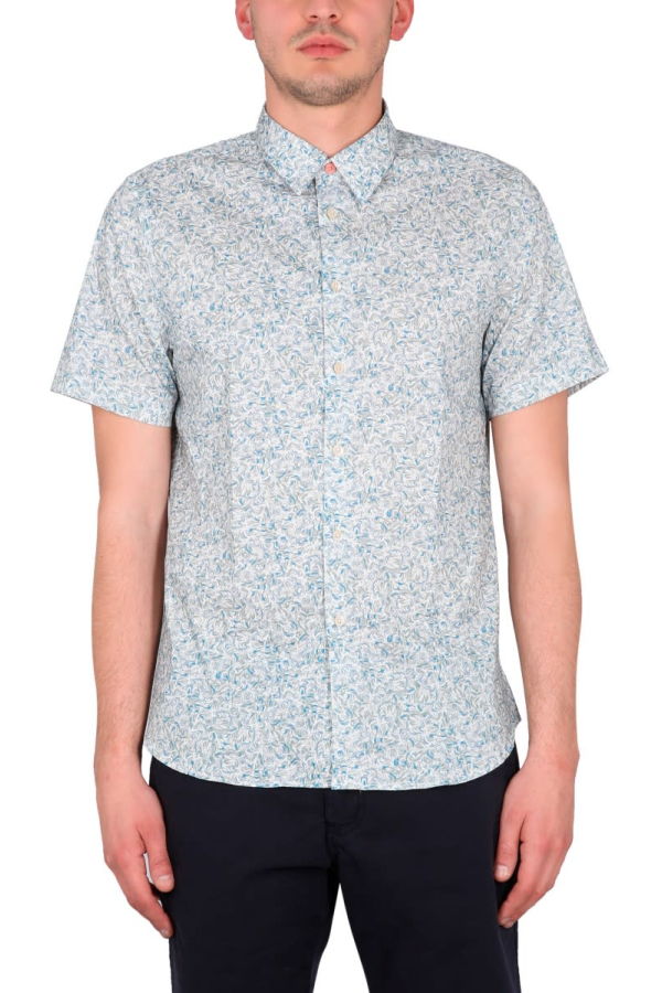 PAUL SMITH Wave Print Shirt - Azure