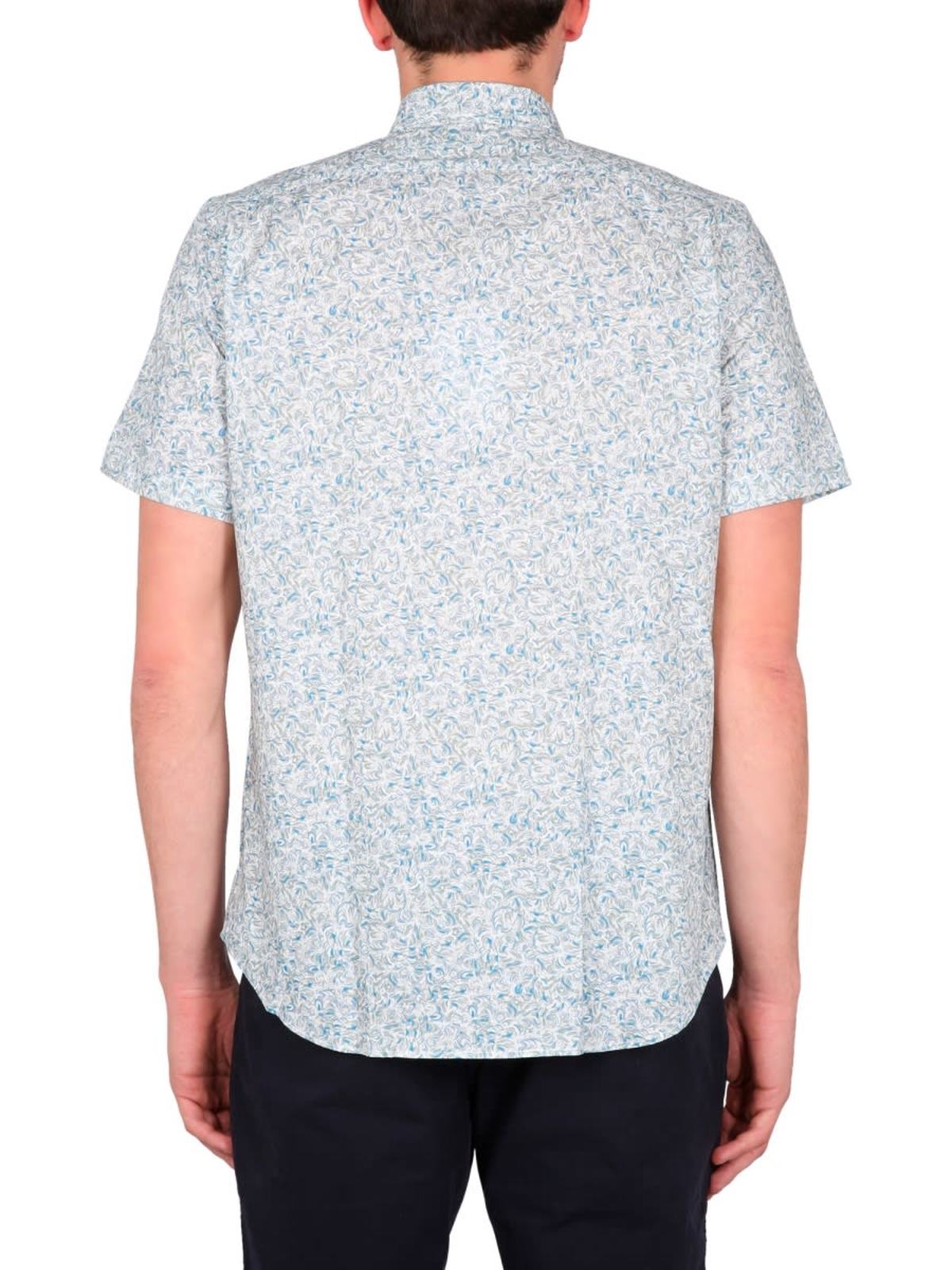 PAUL SMITH Wave Print Shirt - Azure - Image 3 of 4