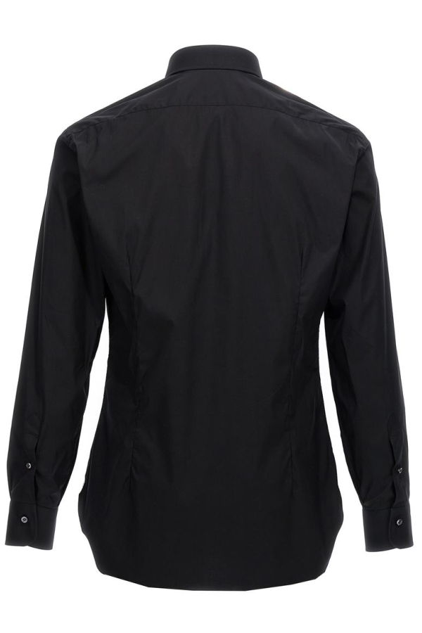 Barba Napoli Poplin Shirt - Black