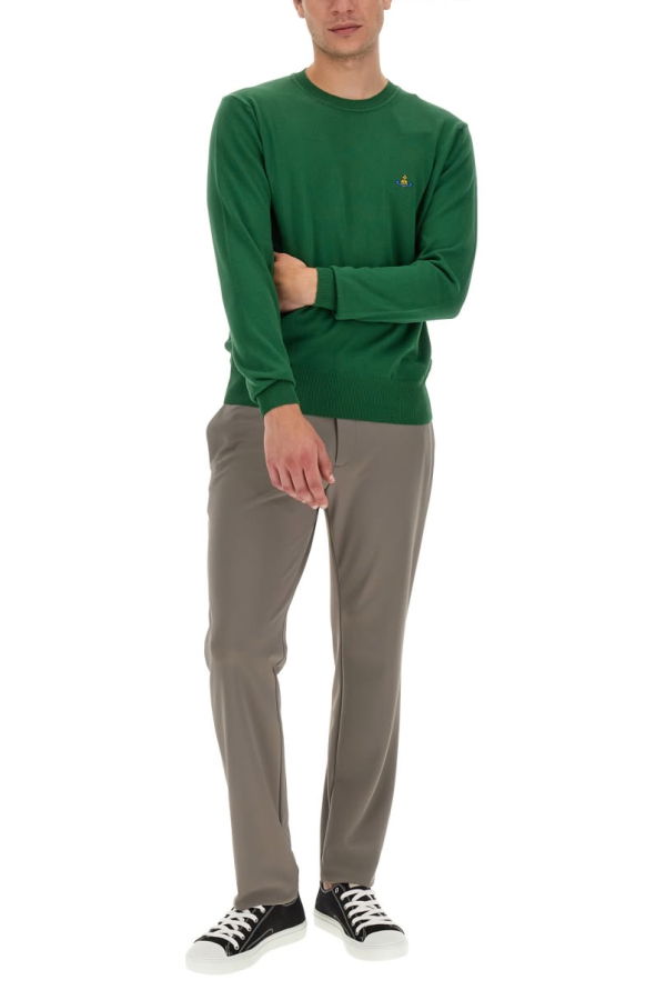 Vivienne Westwood Jersey With Orb Embroidery - Green