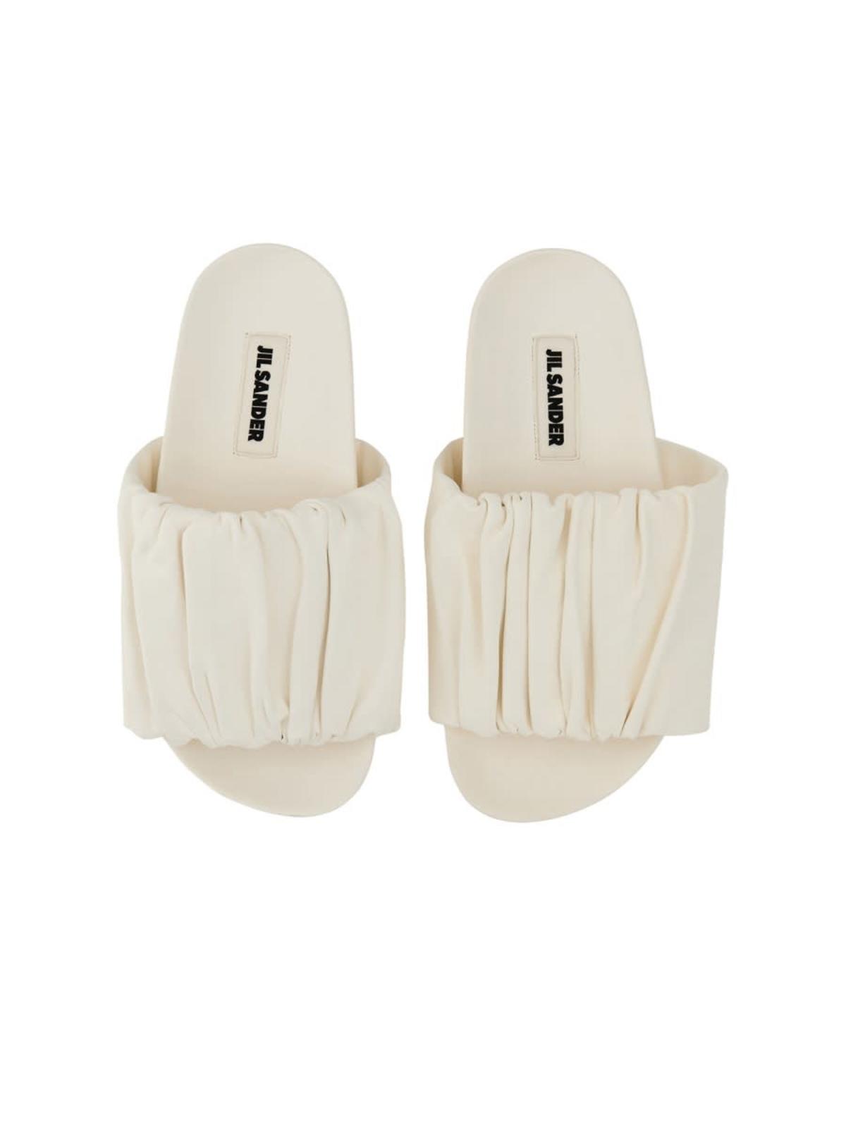 Jil Sander Low Leather Sandals - White - Image 2 of 3