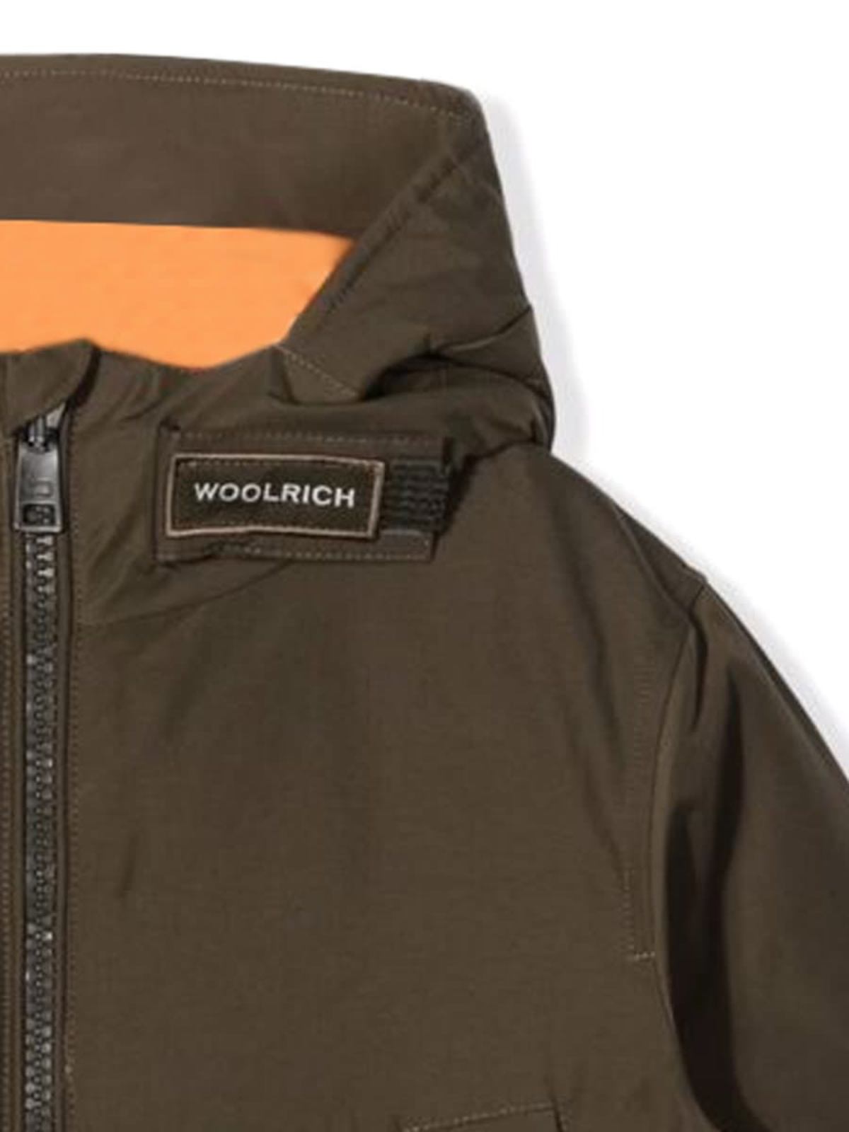 KIDS Woolrich Reversible Parka - Green - Image 4 of 5