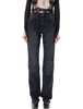Jean Paul Gaultier Lacing Knee Bonded Jeans - Black - Thumbnail 1