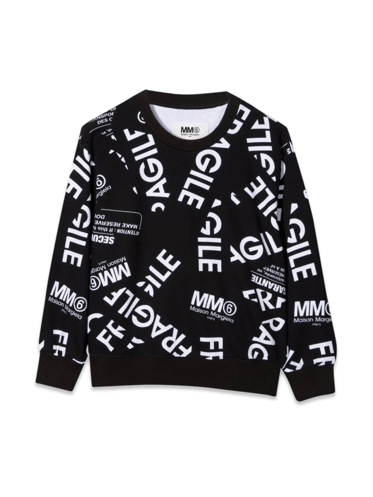 KIDS MM6 Maison Margiela Felpa Sweatshirt - Black - Image 1 of 5