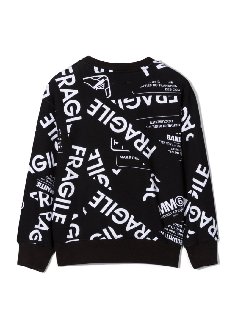 KIDS MM6 Maison Margiela Felpa Sweatshirt - Black