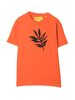 KIDS Off-White T-shirt In Jersey Di Cotone Stampato T-shirt - Orange - Thumbnail 2