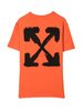 KIDS Off-White T-shirt In Jersey Di Cotone Stampato T-shirt - Orange - Thumbnail 3