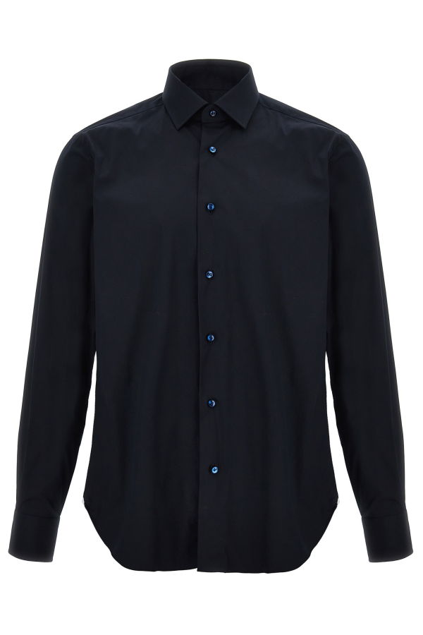 Barba Napoli Poplin Shirt - Blue
