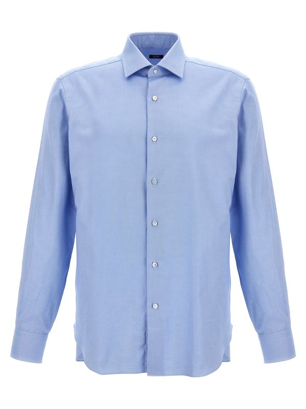 Barba Napoli Cotton Shirt - Light Blue