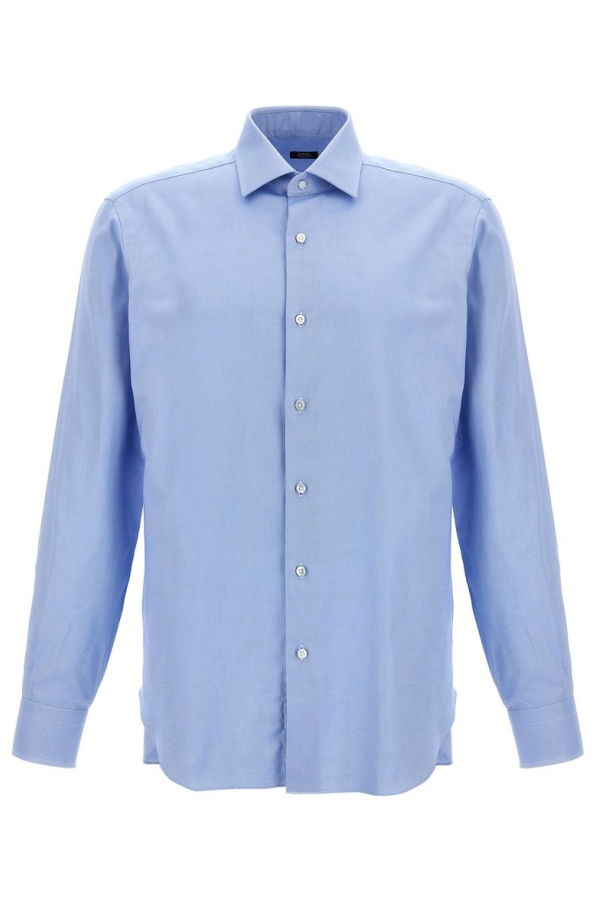 Barba Napoli Cotton Shirt - Light Blue