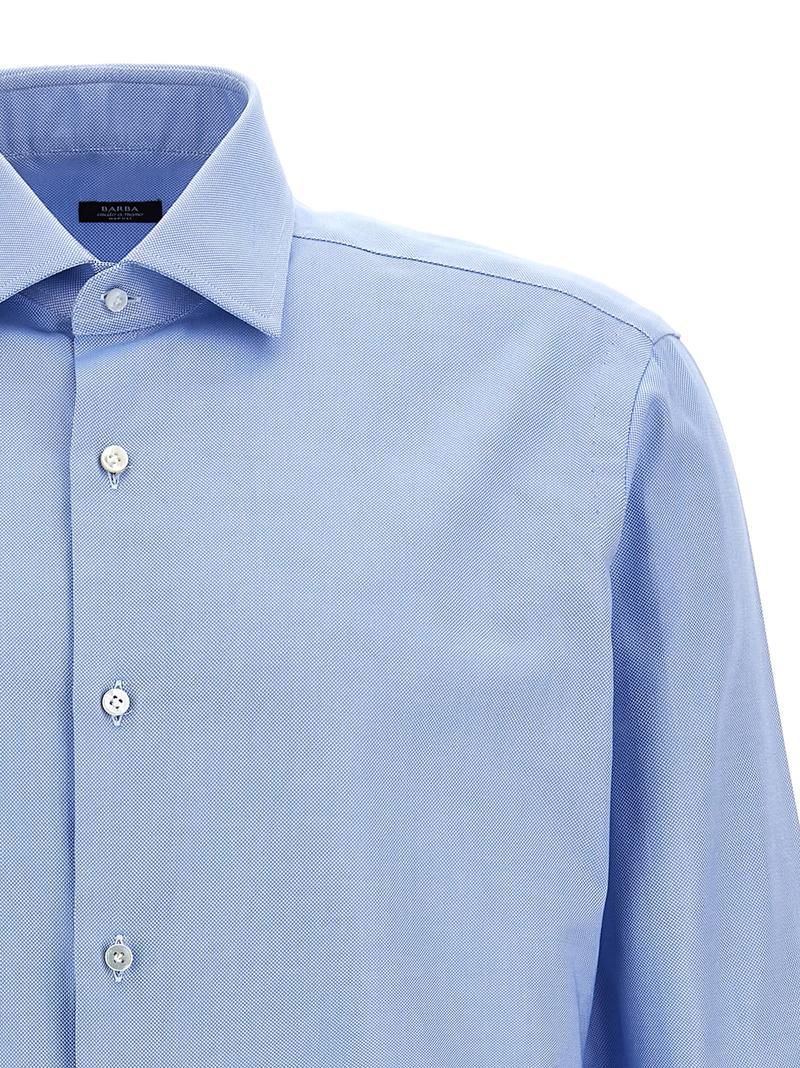 Barba Napoli Cotton Shirt - Light Blue
