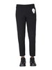 Alexander McQueen Jogging Pants With Embroidered Skull - Black - Thumbnail 1