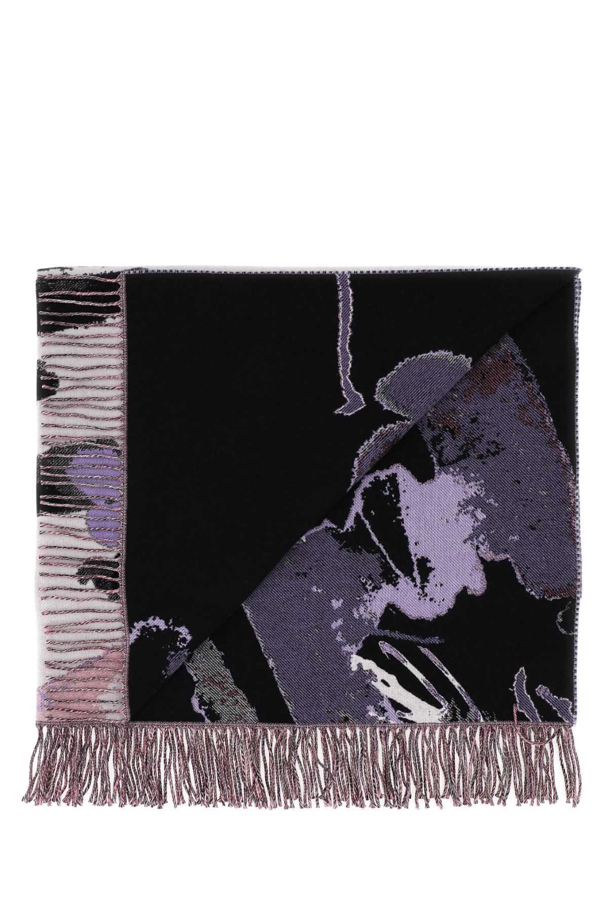 Alexander McQueen Embroidered Wool Blend Blanket - 9272 - Image 2 of 3