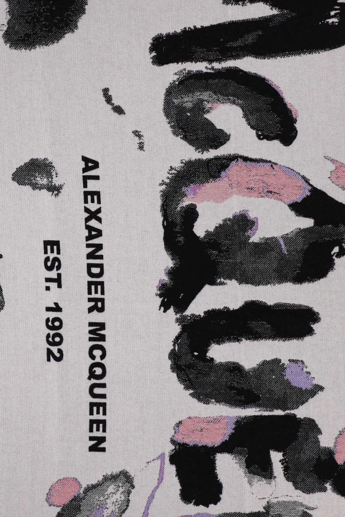 Alexander McQueen Embroidered Wool Blend Blanket - 9272 - Image 3 of 3