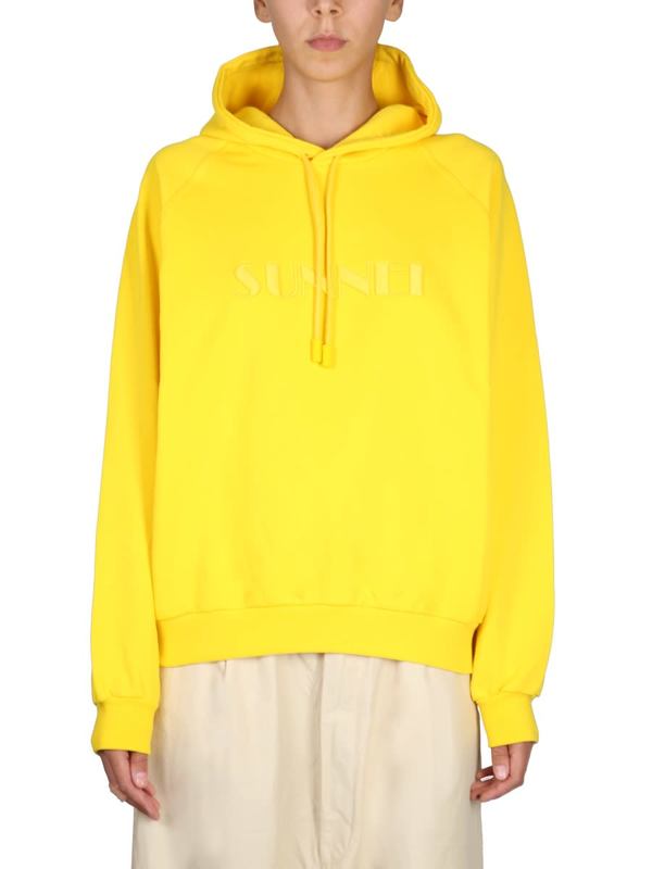 Sunnei Cotton Sweatshirt - Sweatshirt - Yellow