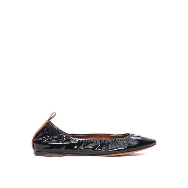 Lanvin Leather Ballerina Flats - Black